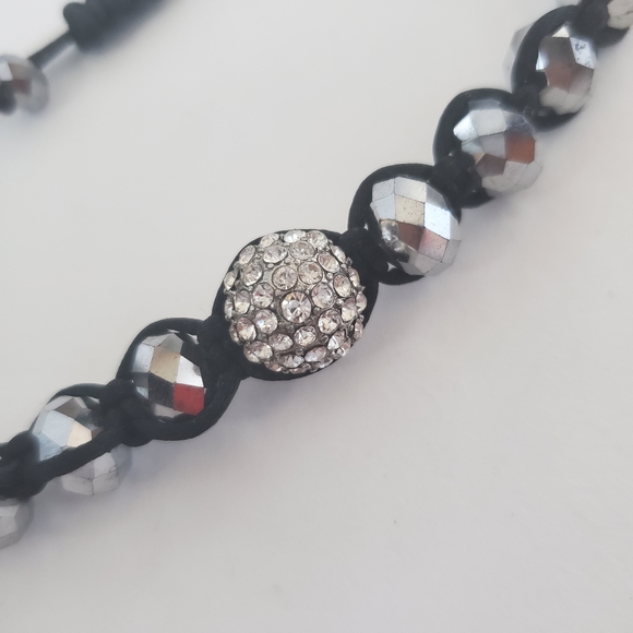 Hematite & Pave Crystal Bracelet - Picture 4 of 6